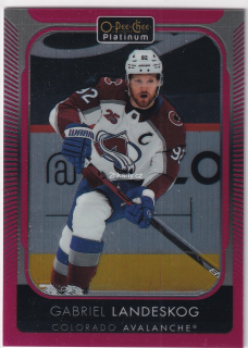 2021-22 UD O-Pee-Chee Platinum - Gabriel Landeskog - Matte Pink