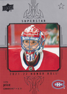 2021-22 UD Series 2 - Carey Price - Honor Roll