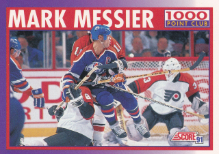 1991-92 Score - Mark Messier (English) - 1000 Point Club