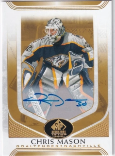 2020-21 UD SP Signature Edition Legends - Chris Mason - Gold Spectrum Foil Autograph