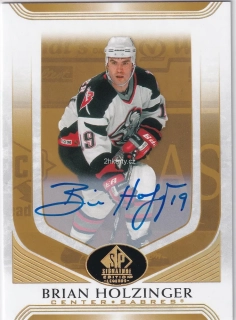 2020-21 UD SP Signature Edition Legends - Brian Holzinger - Gold Spectrum Foil Autograph #108