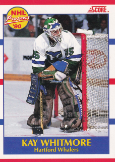 1990-91 Score - Kay Whitmore - NHL Prospect (French)