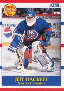 1990-91 Score - Jeff Hackett - NHL Prospect (English)