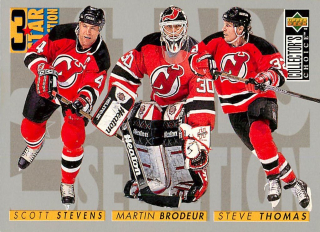 1996-97 UD Collectors Choice - Scott Stevens, Martin Brodeur, Steve Thomas - 3 Star Selection #322