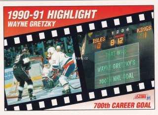 1991-92 Score - Wayne Gretzky - 1990-91 Highlight