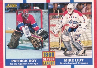 1990-91 Score - Patrick Roy, Mike Liut - Season Leader