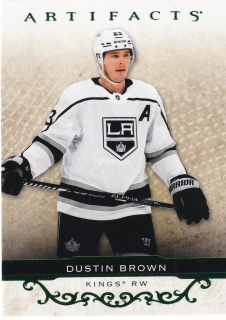 2021-22 UD Artifacts - Dustin Brown - Neon Green