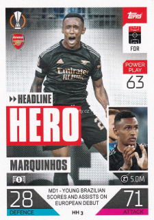 2022-23 Topps Match Attax UCL - Marquinhos - Headline Hero