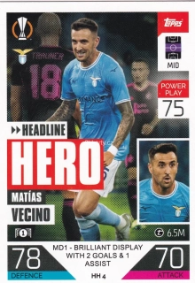 2022-23 Topps Match Attax UCL - Matias Vecino - Headline Hero