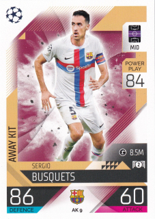 2022-23 Topps Match Attax UCL - Sergio Busquets - Away Kit