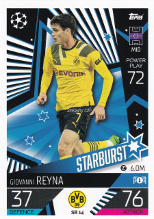 2022-23 Topps Match Attax UCL - Giovanni Reyna - Starburst