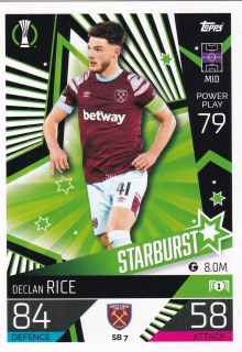 2022-23 Topps Match Attax UCL - Declan Rice - Starburst