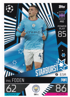 2022-23 Topps Match Attax UCL - Phil Foden - Starburst