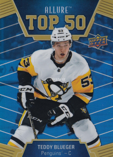 2019-20 UD Allure - Teddy Blueger - Top 50 Blue