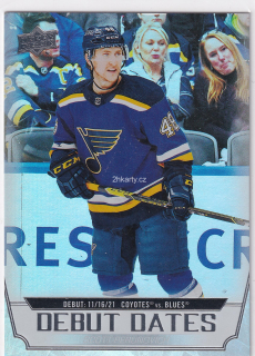 2022-23 UD Series 1 - Scott Perunovich - Debut Dates