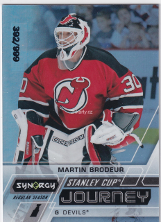 2020-21 UD Synergy - Martin Brodeur - Stanley Cup Journey - Regular Season /999