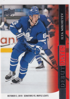 2020-21 UD Series 1 - Ilya Mikheyev - Debut Dates