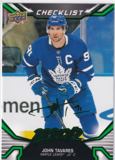 2022-23 UD MVP - John Tavares - Green Script Checklist