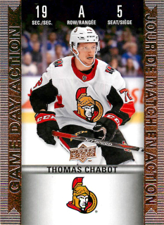2019-20 UD Tim Hortons Collector's Series - Thomas Chabot - Game Day Action #HGD-5