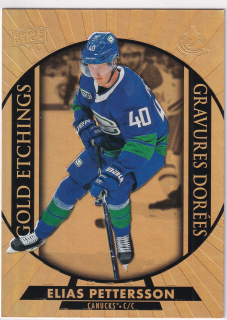 2020-21 UD Tim Hortons - Elias Pettersson - Gold Etchings