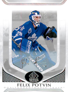 2020-21 UD SP Signature Edition Legends - Felix Potvin - Silver Script #8