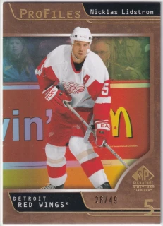 2020-21 UD SP Signature Edition Legends - Nicklas Lidstrom - Profiles Gold /49 #P-37