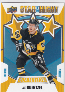 2019-20 UD Credentials - Jake Guentzel - Star Of The Night