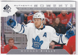 2018-19 UD SP Authentic - Morgan Rielly - Authentic Moments