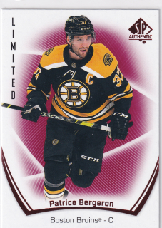 2021-22 UD SP Authentic - Patrice Bergeron - Limited Red