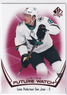 2021-22 UD SP Authentic - Lane Pederson - Future Watch Limited Red