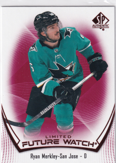 2021-22 UD SP Authentic - Ryan Merkley - Future Watch Limited Red