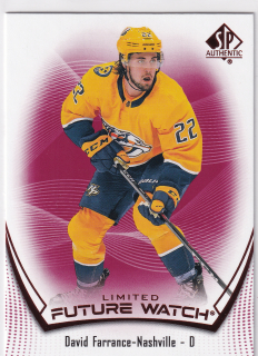 2021-22 UD SP Authentic - David Farrance - Future Watch Limited Red