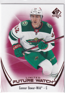 2021-22 UD SP Authentic - Connor Dewar - Future Watch Limited Red
