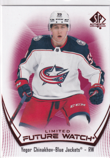 2021-22 UD SP Authentic - Yegor Chinakov - Future Watch Limited Red
