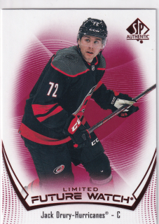 2021-22 UD SP Authentic - Jack Drury - Future Watch Limited Red