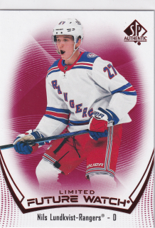 2021-22 UD SP Authentic - Nils Lundkvist - Future Watch Limited Red