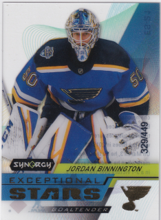 2020-21 UD Synergy - Jordan Binnington - Exceptional Stars /449