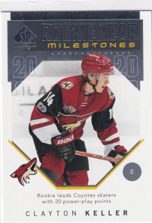 2018-19 UD SP Authentic - Clayton Keller - Rookie Year Milestone