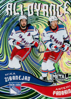 2020-21 UD Skybox Metal Universe - Mika Zibanejad; Artemi Panarin - Alloyance #AL-12