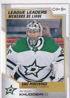 2020-21 UD O-Pee-Chee - Anton Khudobin - League Leaders