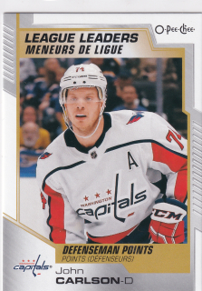 2020-21 UD O-Pee-Chee - John Carlson - League Leaders