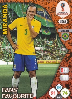 2018 Panini Adrenalyn XL Fifa World Cup - Miranda - Fans' Favourite