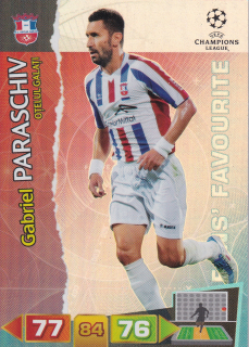 2011-12 Panini Adrenalyn XL UEFA Champions League - Gabriel Paraschiv - Fans' Favourite