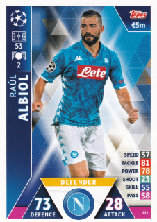2018-19 Topps UEFA Champions Match Attax - Raul Albiol