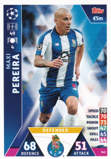 2018-19 Topps UEFA Champions Match Attax - Maxi Pereira