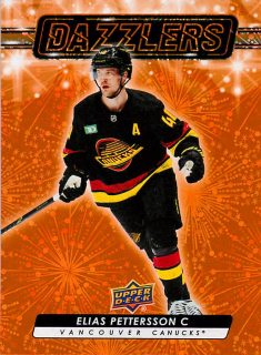 2023-24 UD Series 2 - Elias Pettersson - Dazzlers Orange #DZ-95