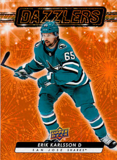 2023-24 UD Series 2 - Erik Karlsson - Dazzlers Orange #DZ-59