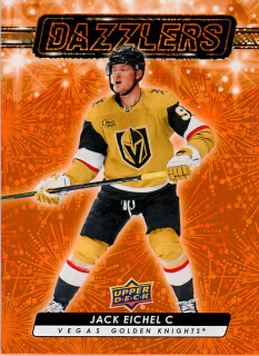 2023-24 UD Series 2 - Jack Eichel - Dazzlers Orange #DZ-62
