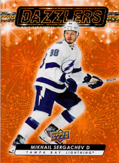 2023-24 UD Series 2 - Mikhail Sergachev - Dazzlers Orange #DZ-82