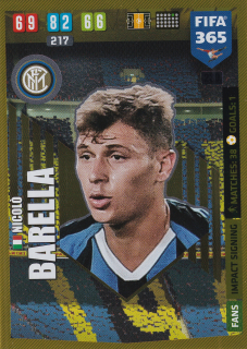 2019-20 Panini FIFA 365 Adrenalyn XL - Nicolo Barella - Impact Signing
